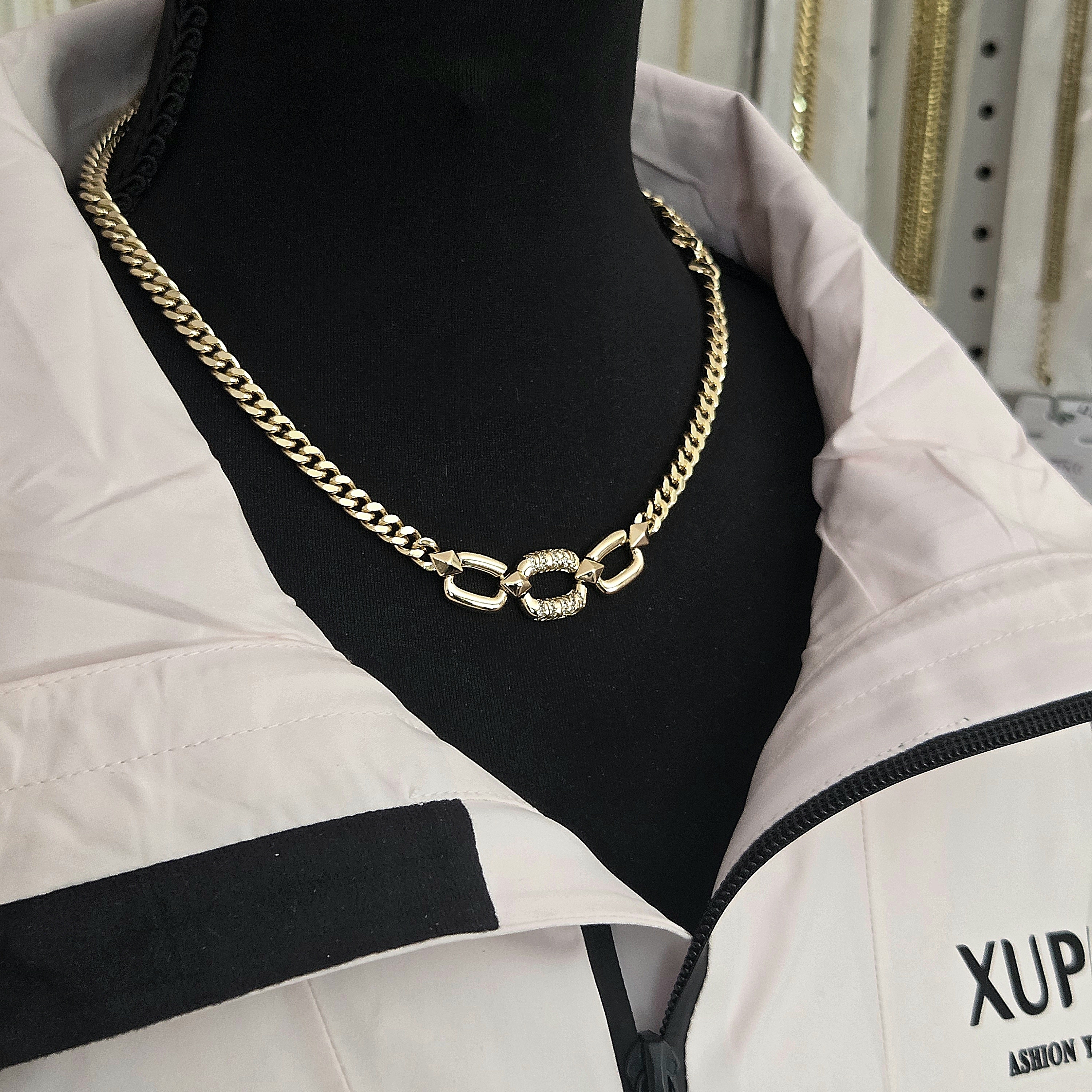 Ping Gold Plating Link Necklace